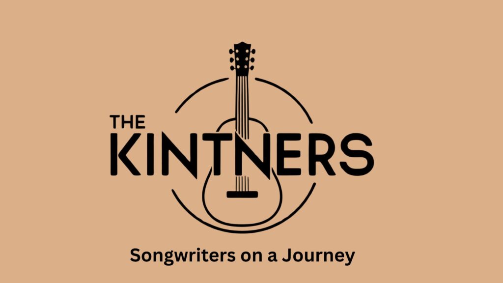 The Kintners logo with guitar and slogan that reads "Songwriters on a Journey."