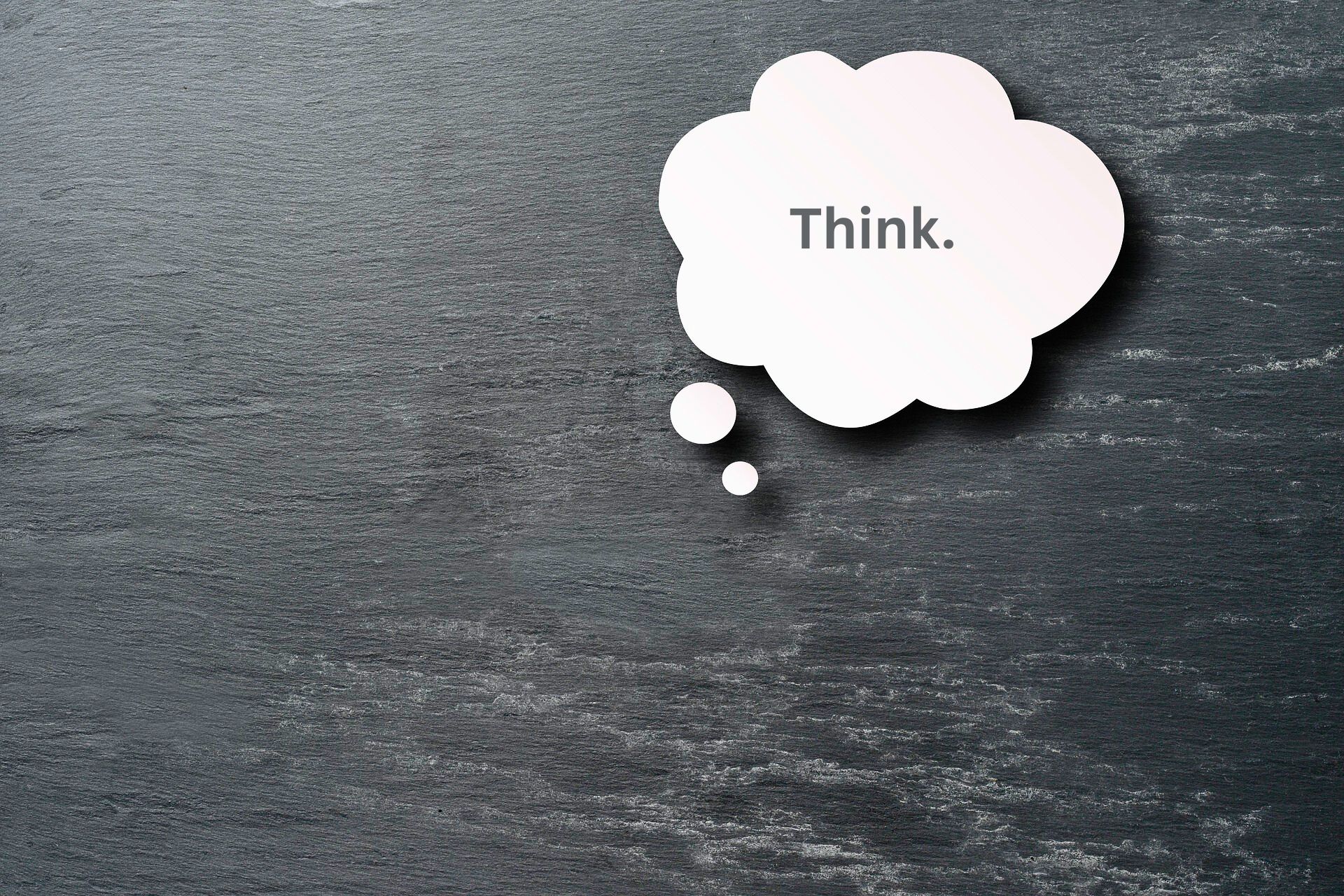 Taking time to think.